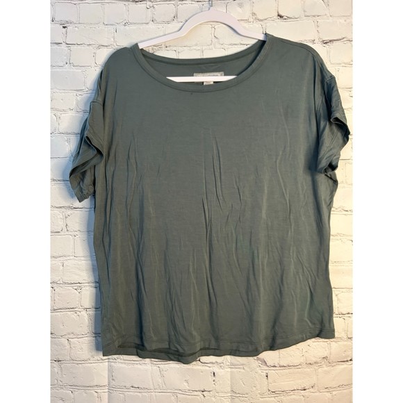 Women's Requisite Roll Tee Carbon2Cobalt. SZ M. - Picture 2 of 4